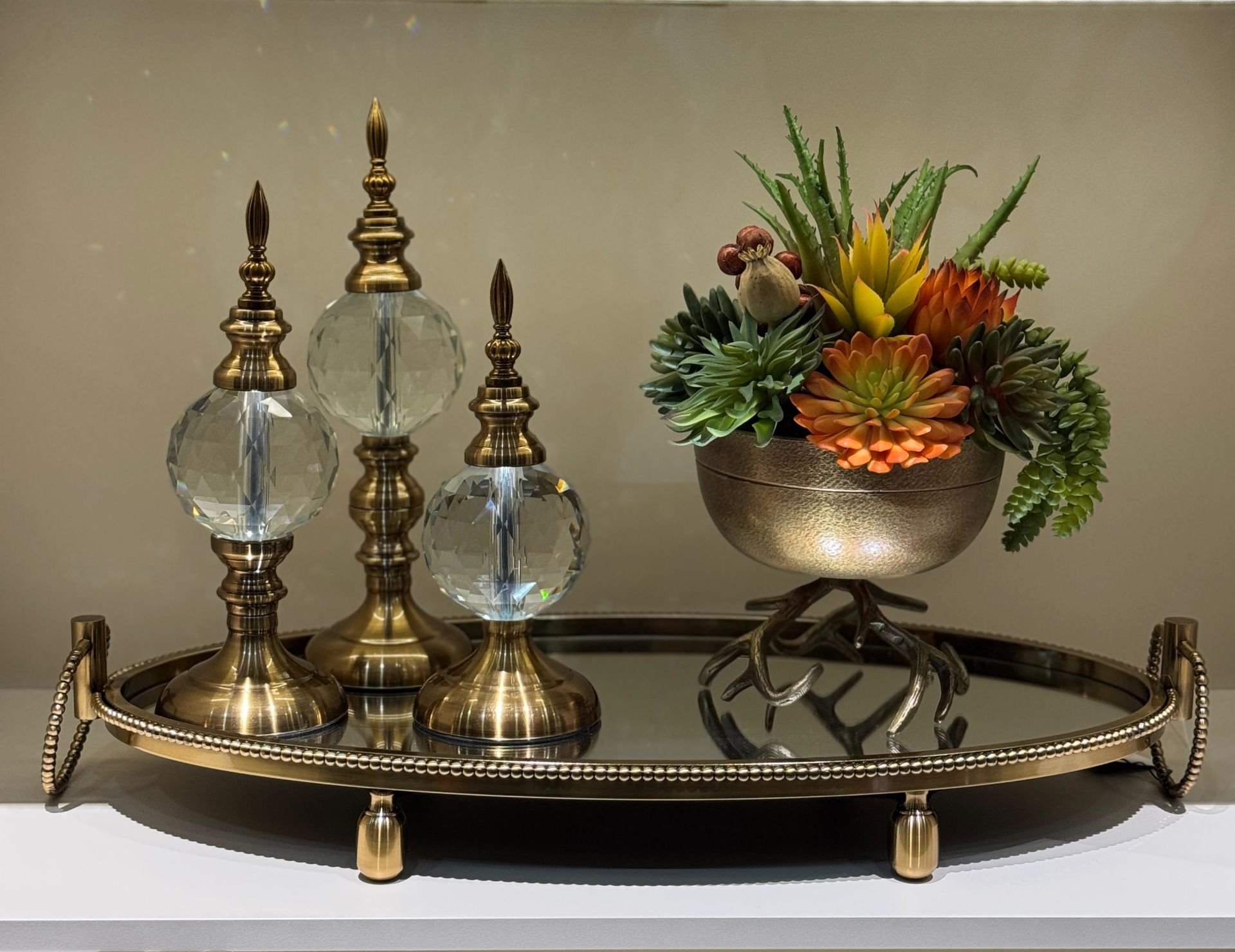 Antik Lüks Tepsili Set