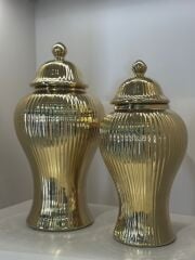İthal Gold Parlak İkili Küp Set