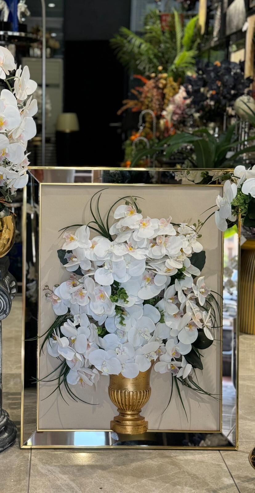 Orkideli & Aynalı Gold Tablo No:31