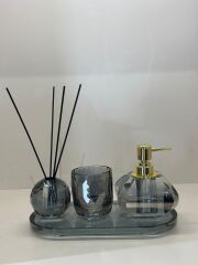 Kristal İthal  Banyo Seti - Füme No:3