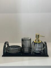 Kristal İthal  Banyo Seti - Füme No:4