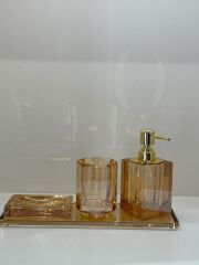 Kristal Banyo Seti - Bal Renk No:2