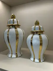 İthal Gold Beyaz İkili Küp Set