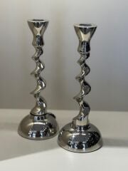 İthal İkili Gümüş Şamdan No:2