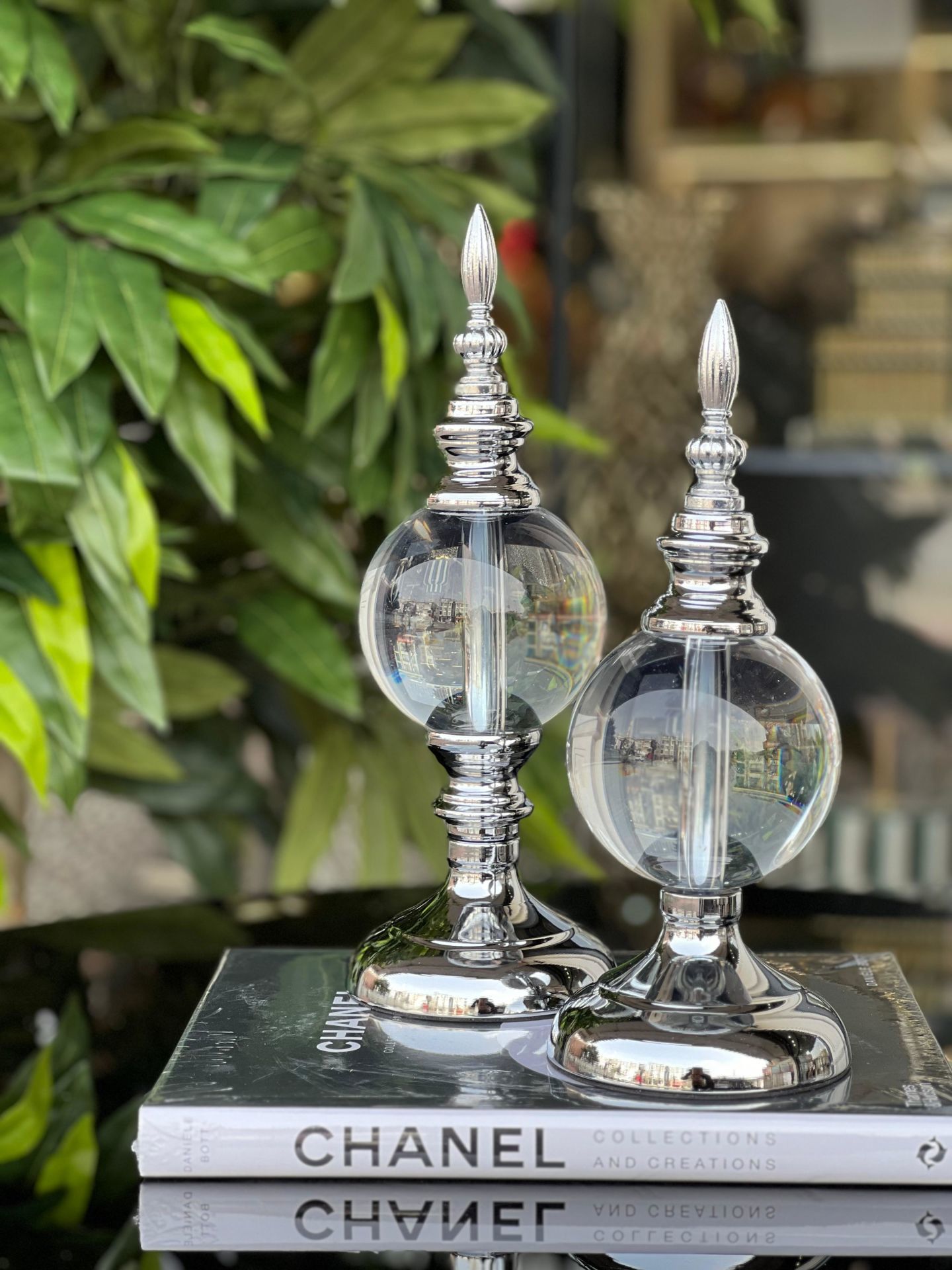 İkili Kristal Küre Gümüş