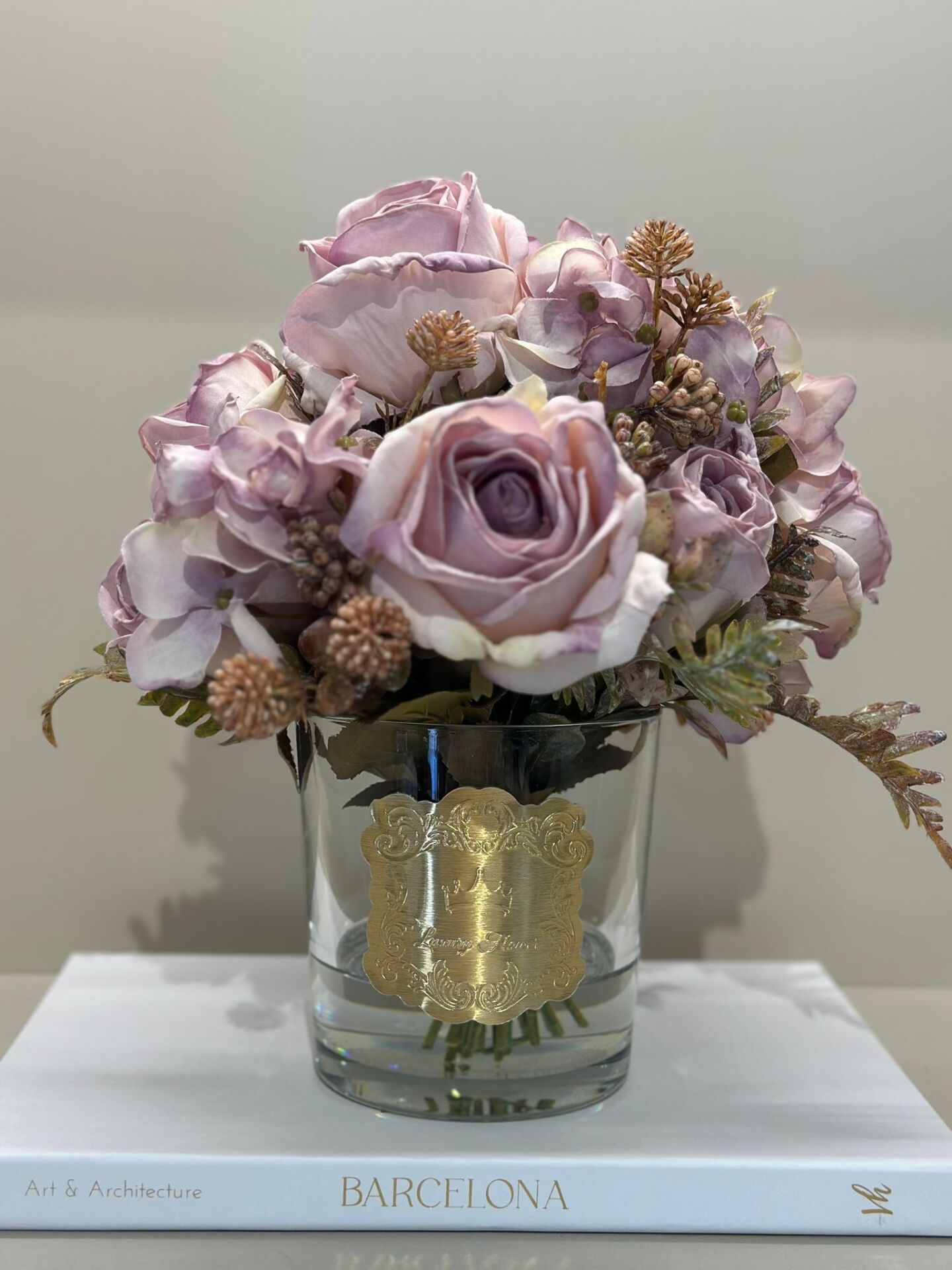 Güllü Lüks Vazo Orta Boy