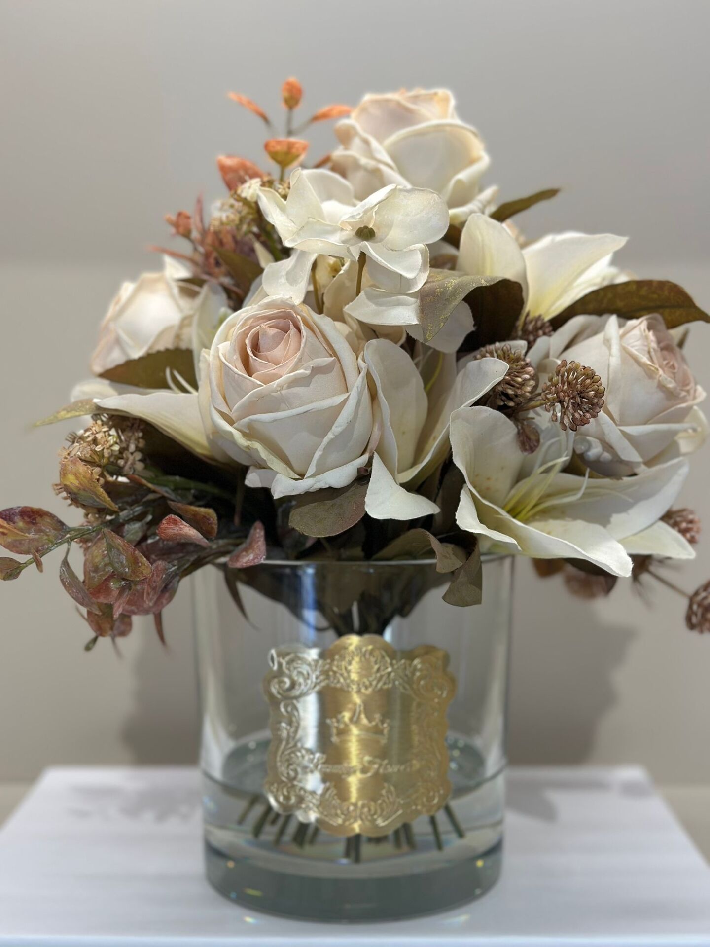 Güllü Lüks Vazo Orta Boy