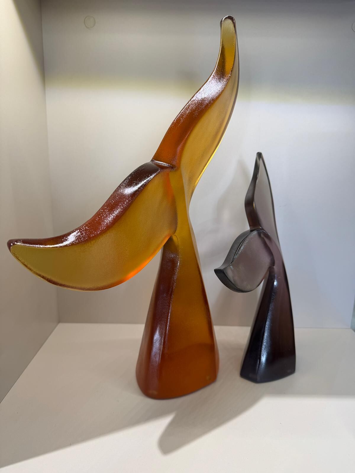 İkili Balina Kuyruğu Dekor Amber- Füme