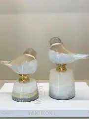 İkili Cam Kuş Krem