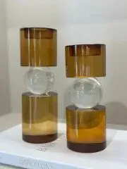 İkili Büyük Silindir Mumluk Kahve