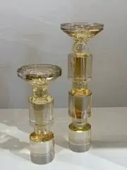 İkili Kristal Silindir Şamdan Bal