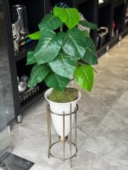 Yapay Bitkili Mermi Vazo Antik