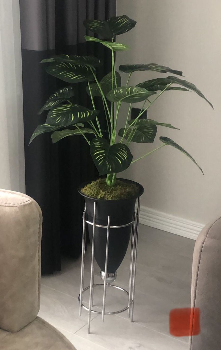 Yapay Bitkili Mermi Vazo No:1