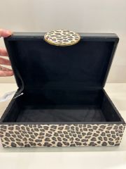 İthal Leopar Desen Dekoratif Kutu İkili Takım