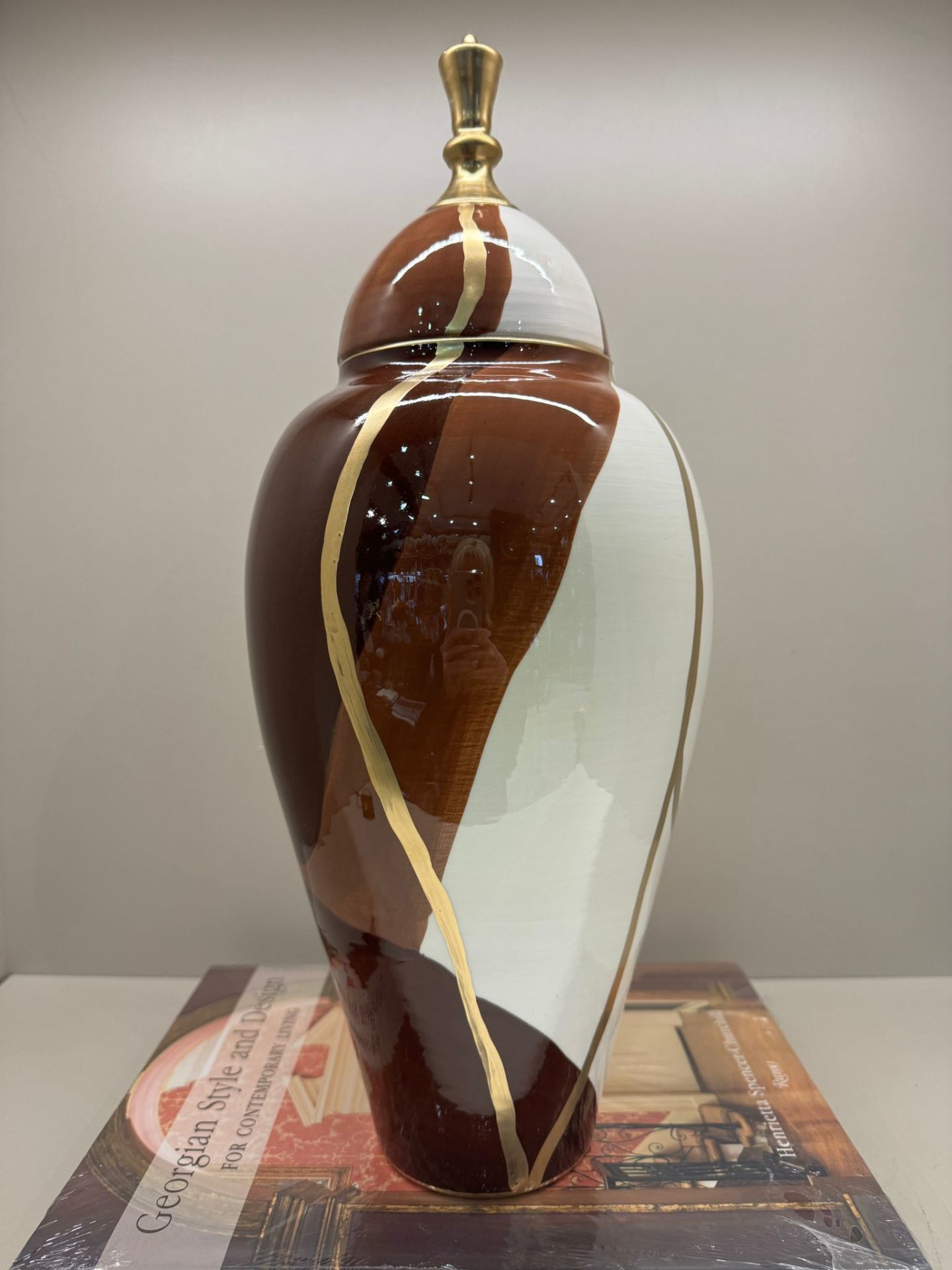 Desenli Gold Detaylı Küp Büyük Boy No:2