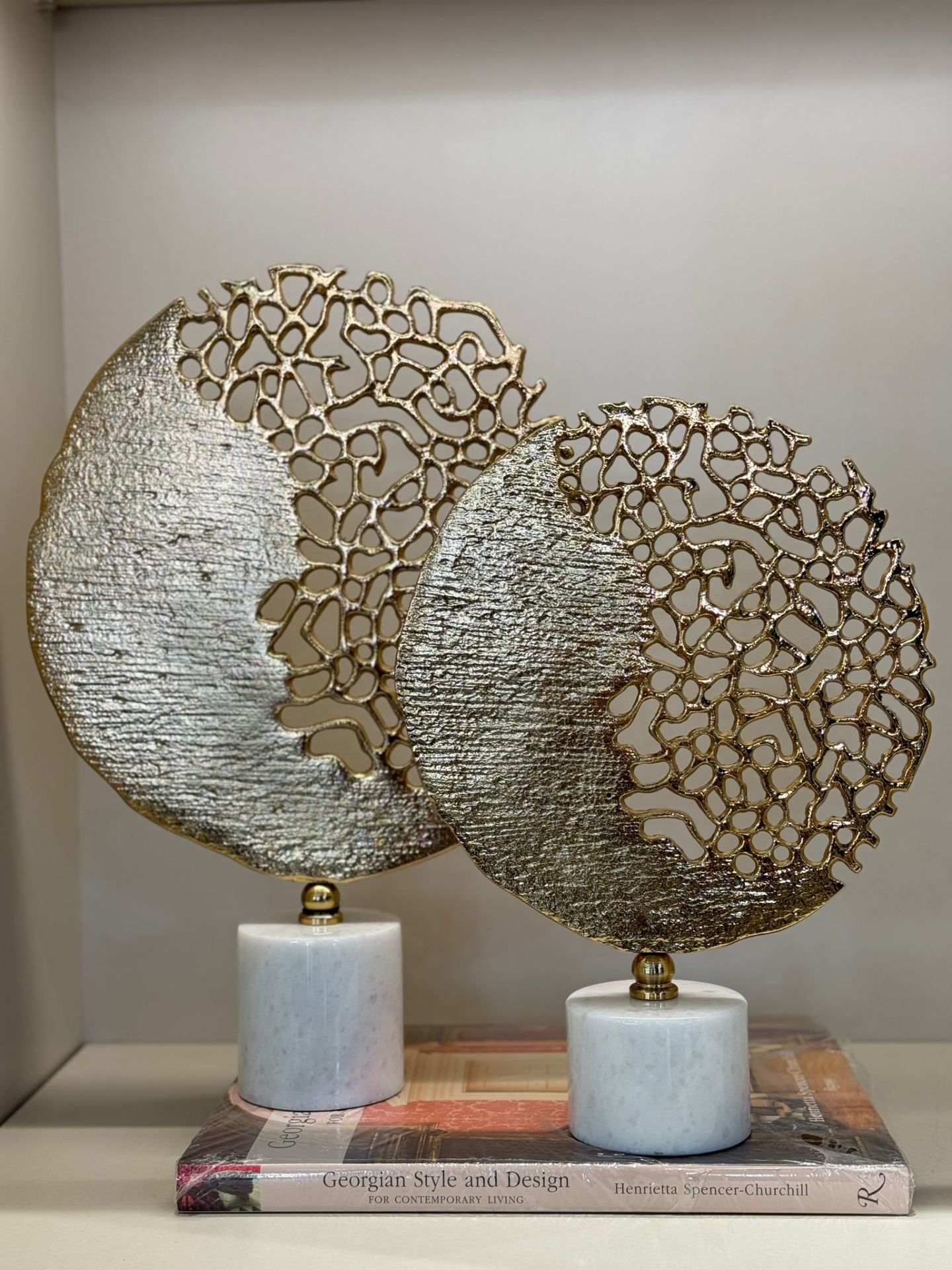 Mermer Kaideli Döküm Dekor Set Gold