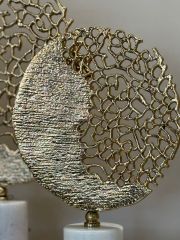 Mermer Kaideli Döküm Dekor Set Gold