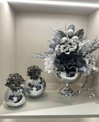 Yuvarlak Vazo ve İkili Mercan Küp Üçlü Set No:   5