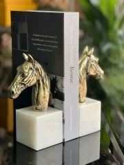 Pirinç At Kitap Tutucu Eskitme İkili