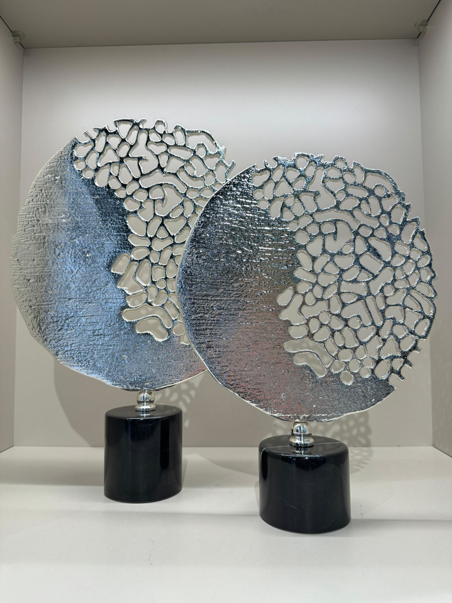 Mermer Kaideli Döküm Dekor Set Gümüş