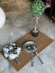 Kapı Önü Paspas Set 3 Parça Gümüş