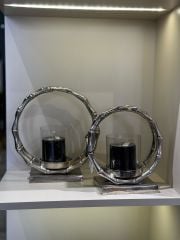 İkili Döküm Halka Mumluk Gümüş