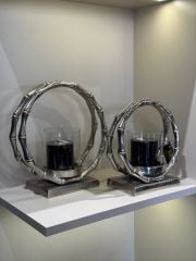 İkili Döküm Halka Mumluk Gümüş