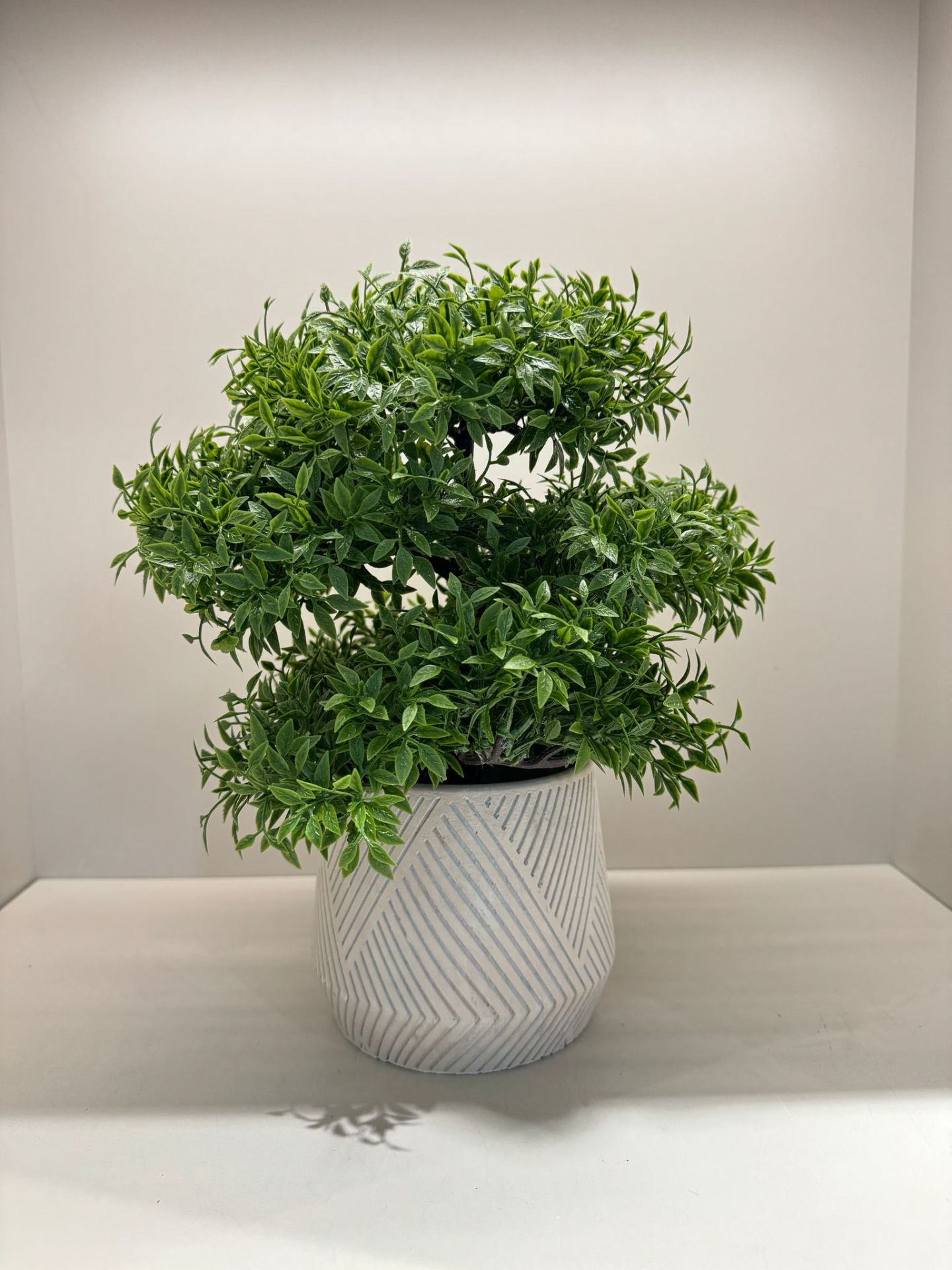 Yapay Bonzai Seramik Desenli Saksılı No:1