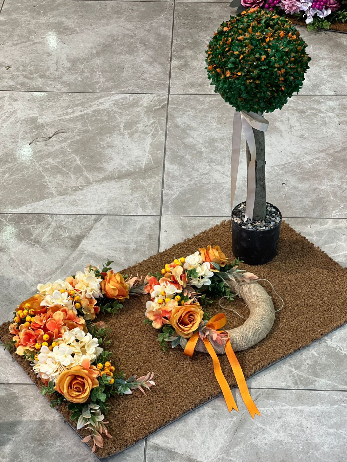 Üçlü Tasarım Paspas Set No:1 Turuncu